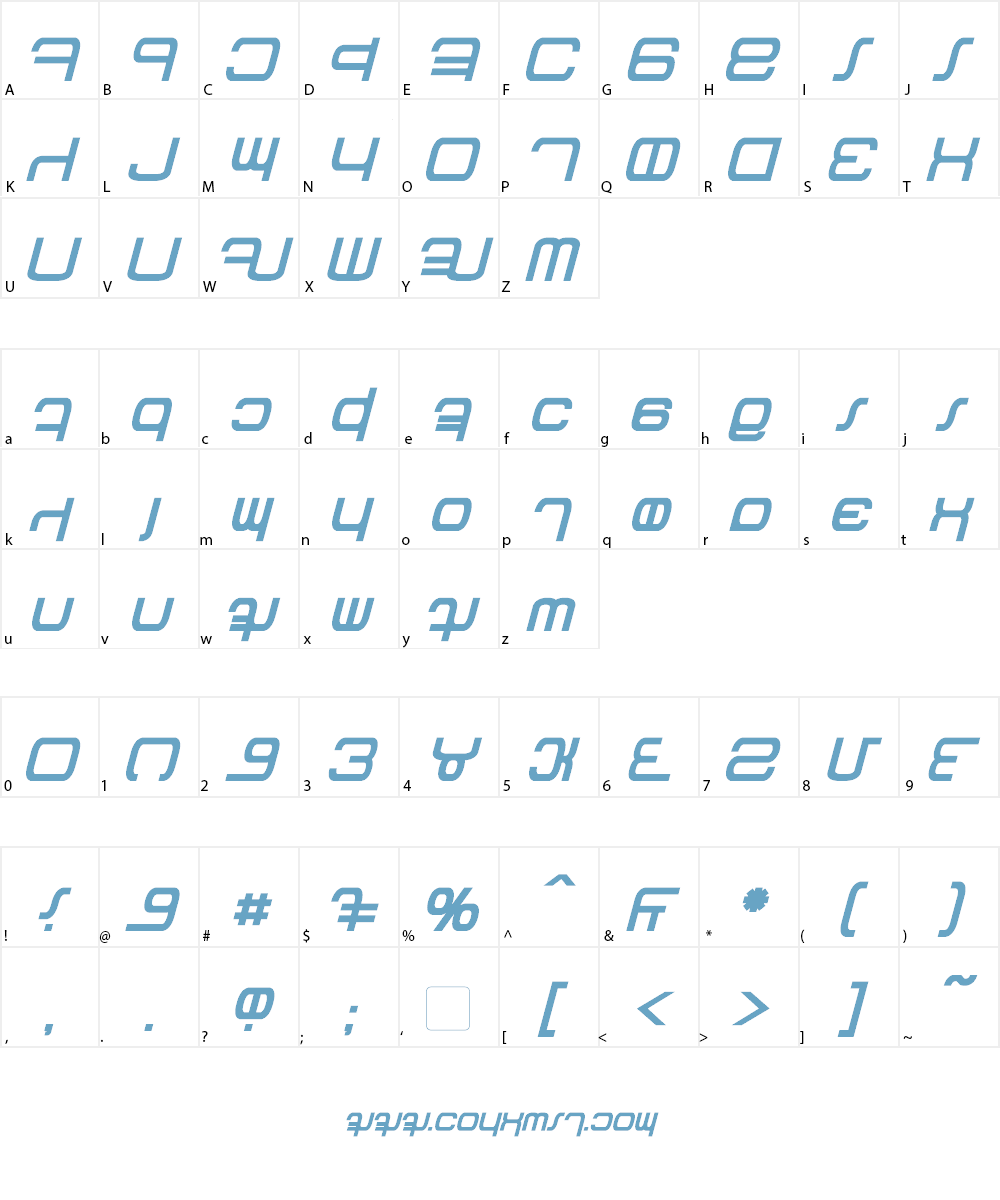 Betazed Font Character